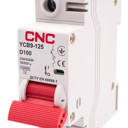 Автоматичний вимикач CNC YCB9-125 1Р 100А 10kA D