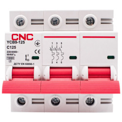 Автоматичний вимикач CNC YCB9-125 3Р 125А 10kA C