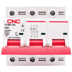 Автоматичний вимикач CNC YCB9-125 3Р 80А 10kA C