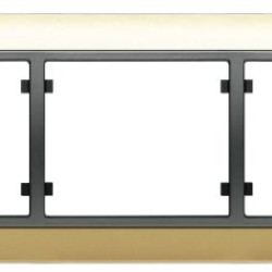 Потрійна рамка Siemens Mega S22003-DMC із вставкою (золото мальта)