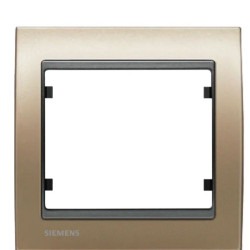 Одинарна рамка Siemens Mega S22001-BNC із вставкою (бронза мглиста)