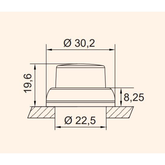 Кнопка-модуль ETI 004771265 EGP-B (синя).