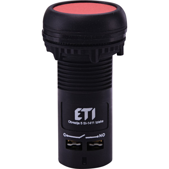 Моноблочна втоплена кнопка ETI 004771450 ECF-10-R (1NO червона)