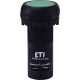 Моноблочна втоплена кнопка ETI 004771451 ECF-10-G (1NO зелена)