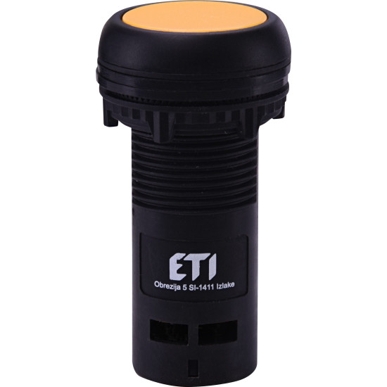 Моноблочна втоплена кнопка ETI 004771462 ECF-01-Y (1NC жовта)