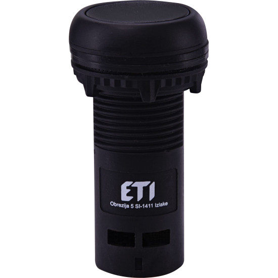Моноблочна втоплена кнопка ETI 004771463 ECF-01-C (1NC чорна)