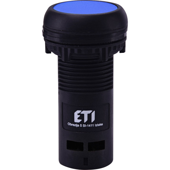 Моноблочна втоплена кнопка ETI 004771464 ECF-01-B (1NC синя)