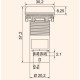 Моноблочна втоплена кнопка ETI 004771473 ECF-11-C (1NO+1NC чорна)