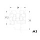 Гвинтова нейтральна клема ETI 003901421 mini VS 2.5 PAM N (2.5мм² (синя))