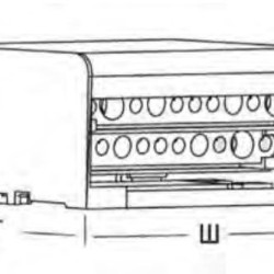 Розподільний клемний блок ETI 001102305 EDB-415 4p 3L+PE/N 125A на 15 виходів