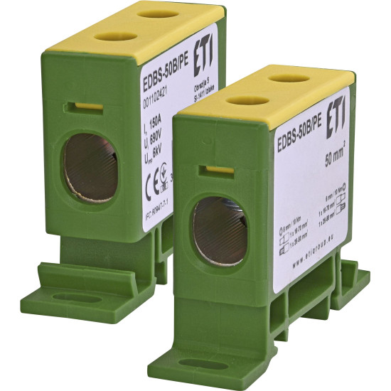 Розподільний блок ETI 001102421 EDBS-50B/PE (150А 16-70мм²)