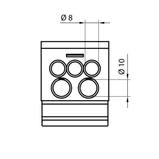 Розподільний блок ETI 001102427 EDBM-8/PE (192А 1x4-70; 2x4-35; 3x2.5-25)