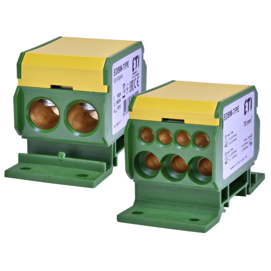 Розподільний блок ETI 001102424 EDBM-7/PE (192А 1x4-70; 3x2.5-25; 4x2.5-16)