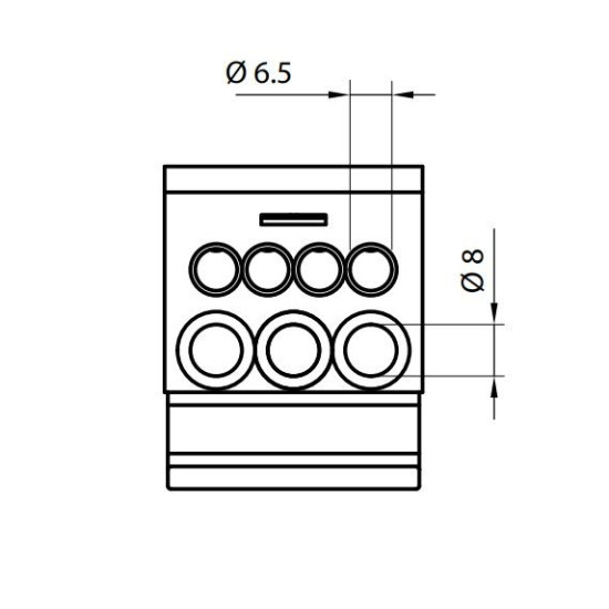 Розподільний блок ETI 001102424 EDBM-7/PE (192А 1x4-70; 3x2.5-25; 4x2.5-16)