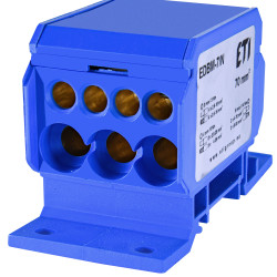 Розподільний блок ETI 001102423 EDBM-7/N (192А 1x4-70; 3x2.5-25; 4x2.5-16)