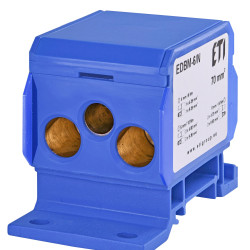 Розподільний блок ETI 001102416 EDBM-6/N (192А 1x4-70; 2x4-50; 1x4-25)
