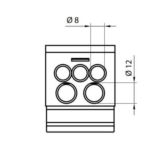 Розподільний блок ETI 001102412 EDBM-2/N (160А 1x4-70; 2x4-35; 3x2.5-25)