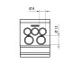 Розподільний блок ETI 001102412 EDBM-2/N (160А 1x4-70; 2x4-35; 3x2.5-25)