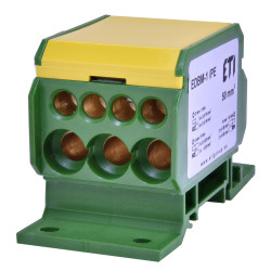 Розподільний блок ETI 001102411 EDBM-1/PE (160А 1x4-50; 3x2.5-25; 4x2.5-16)