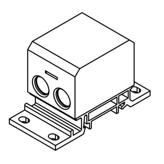 Розподільний блок ETI 001102411 EDBM-1/PE (160А 1x4-50; 3x2.5-25; 4x2.5-16)