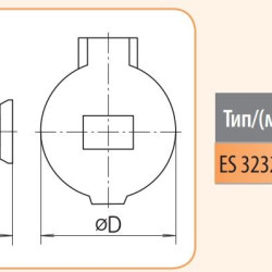 Кабельний силовий роз'єм ETI 004482003 ES-3232 IP44 (32A 230V 2P+PE)