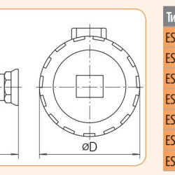 Кабельний силовий роз'єм ETI 004482012 ESH-6343 IP67 (63A 400V 3P+PE)