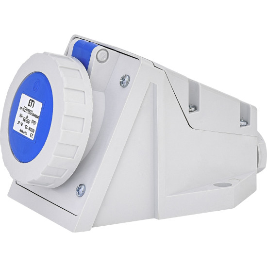 Настінний силовий роз'єм ETI 004482040 EZH-1632 IP67 (16A 230V 2P+PE)