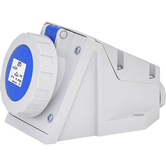 Настінний силовий роз'єм ETI 004482043 EZH-3232 IP67 (32A 230V 2P+PE)