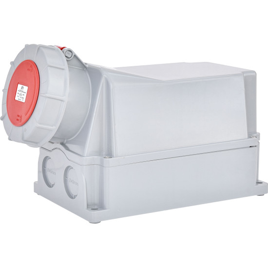 Настінний силовий роз'єм ETI 004482048 EZH-12543 IP67 (125A 400V 3P+PE)