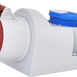 Комбінований силовий роз'єм ETI 004482051 EZCZ-S-1653 IP44 (16A 400V/230V 3P+N+PE/EE 16S Schuko)