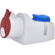Комбінований силовий роз'єм ETI 004482051 EZCZ-S-1653 IP44 (16A 400V/230V 3P+N+PE/EE 16S Schuko)
