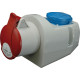 Комбінований силовий роз'єм ETI 004482052 EZCZ-S-3243 IP44 (32A 400V/230V 3P+PE/EE 16S Schuko)