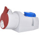 Комбінований силовий роз'єм ETI 004482053 EZCZ-S-3253 IP44 (32A 400V/230V 3P+N+PE/EE 16S Schuko)