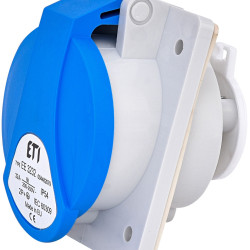 Вбудований силовий роз'єм ETI 004482079 EE-3232 IP54 (32A 230V 2P+PE)