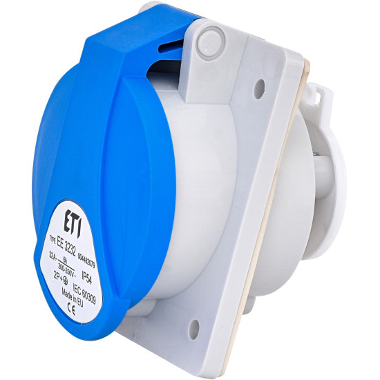 Вбудований силовий роз'єм ETI 004482079 EE-3232 IP54 (32A 230V 2P+PE)
