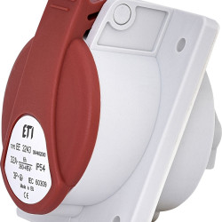 Вбудований силовий роз'єм ETI 004482080 EE-3243 IP54 (32A 400V 3P+PE)