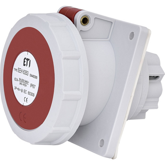 Вбудований силовий роз'єм ETI 004482089 EEH-6353 IP67 (63A 400V 3P+N+PE)