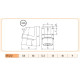 Кутова силова вилка ETI 004482109 ER-3232 IP44 (32A 230V 2P+PE)