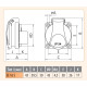 Вбудований силовий роз'єм ETI 004482124 EE-16S IP54 (16A 250V Schuko)