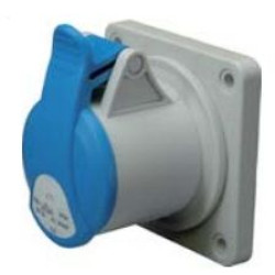 Вбудований силовий роз'єм ETI 004482128 EER-1632 IP54 (16A 230V 2P+PE)
