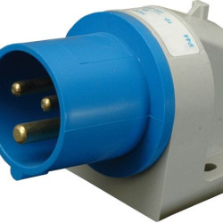 Кутова силова вилка ETI 004482129 ER-1632 IP44 (16A 230V 2P+PE)