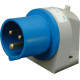 Кутова силова вилка ETI 004482129 ER-1632 IP44 (16A 230V 2P+PE)