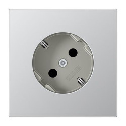 Розетка з накладкою Jung LS AL2520-45 алюміній