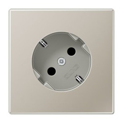 Розетка з накладкою Jung LS ES2520-45 сталь