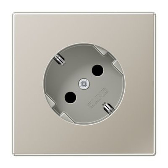 Розетка з накладкою Jung LS ES2520-45 сталь
