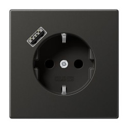 Розетка з накладкою Jung LS AL1520-18AAN з USB антрацит
