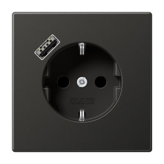 Розетка з накладкою Jung LS AL1520-18AAN з USB антрацит