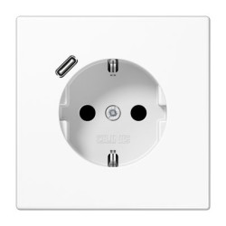 Розетка з накладкою Jung LS LS1520-18CWW з USB білий