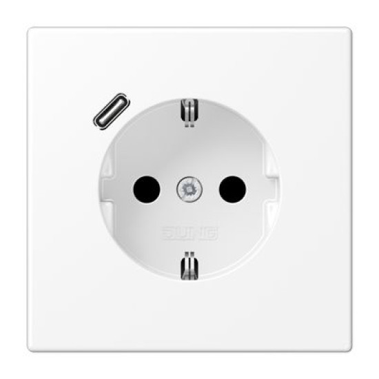 Розетка з накладкою Jung LS LS1520-18CWWM з USB білий