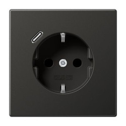 Розетка з накладкою Jung LS AL1520-18CAN з USB антрацит
